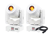 2x Equinox Fusion 100 Spot MKII (Blanc) inc. Câble